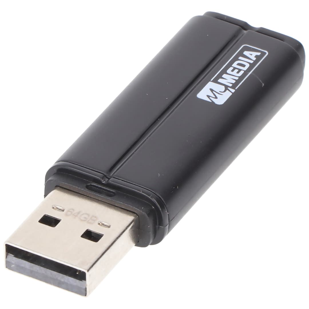 Mymedia Clé USB 2.0 64 Go, blister noir