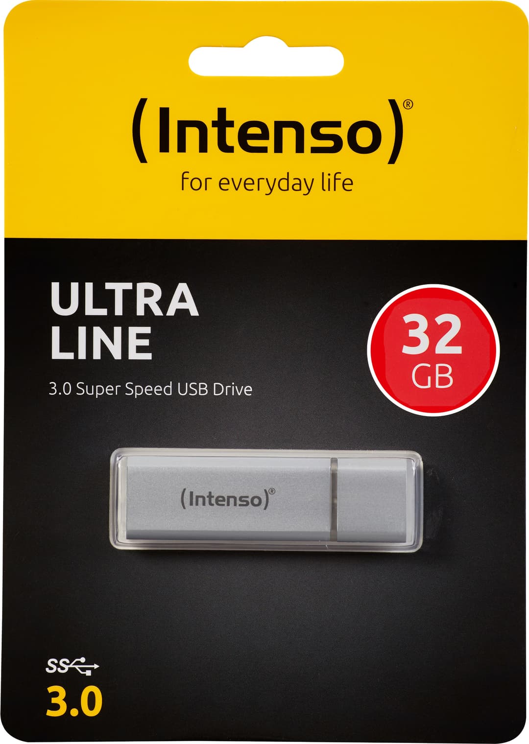 Clé USB 3.0 Intenso 32 Go, Ultra Line, argent Type-A, (R) 70 Mo/s, blister