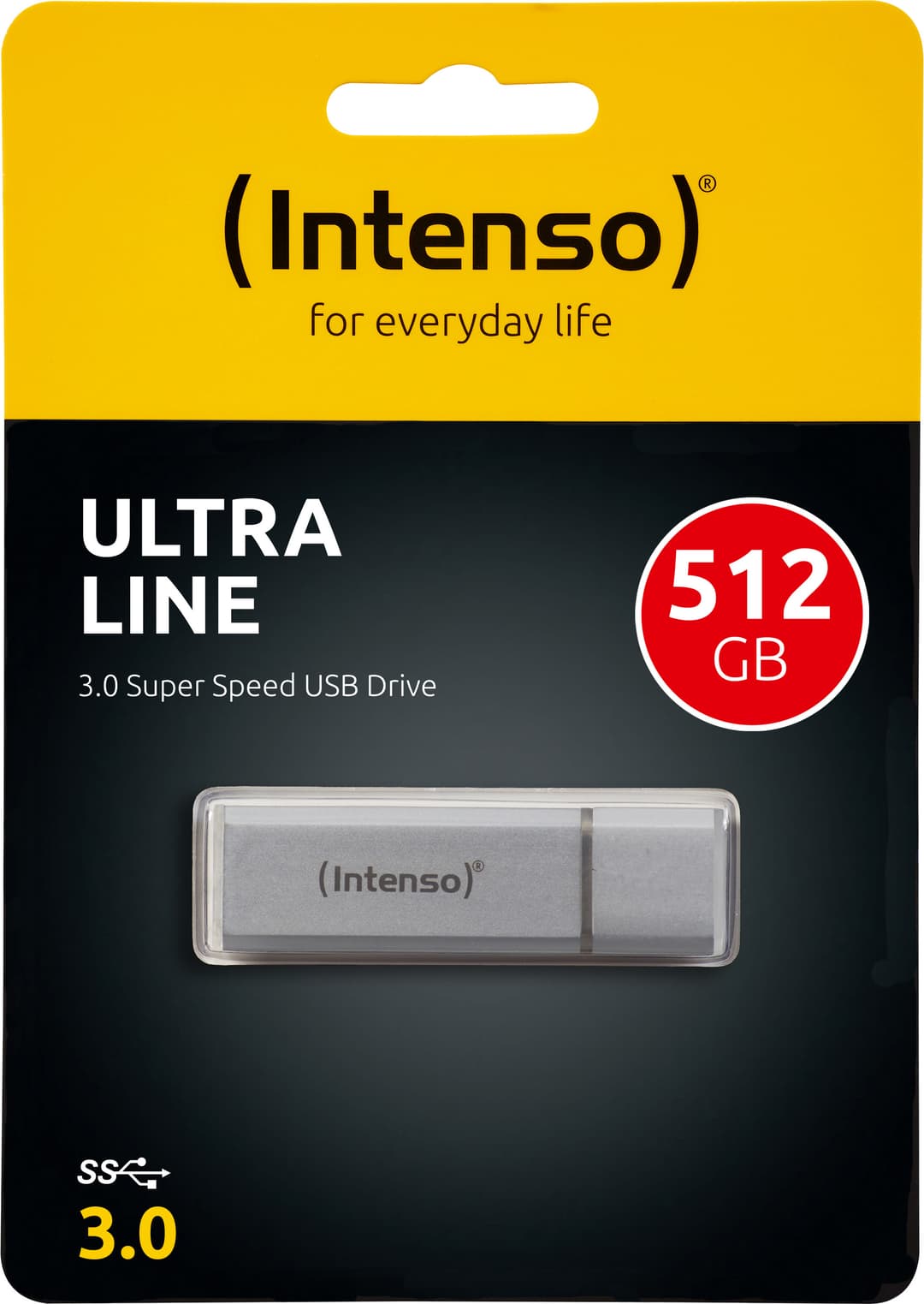 Clé USB 3.0 Intenso 512 Go, Ultra Line, argent Type-A, (R) 70 Mo/s, blister