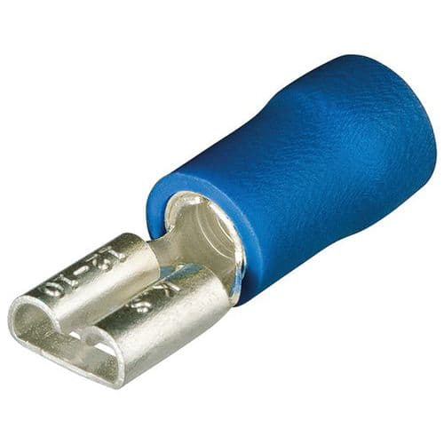 Cosse Clip Femelle IsolÃ©e Bleu 6.3 X 0.8mm / 1.5 - 2.5mmÂ²