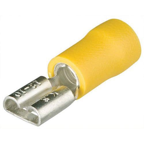 Cosse Clip Femelle IsolÃ©e Jaune 6.3 X 0.8mm / 4 - 6mmÂ²