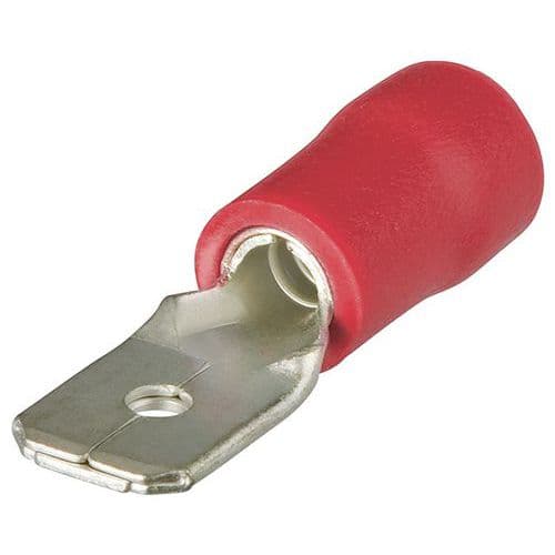 Cosse Ã Languette IsolÃ©e Rouge 6.3 X 0.8mm / 0.5 - 1.0mmÂ²