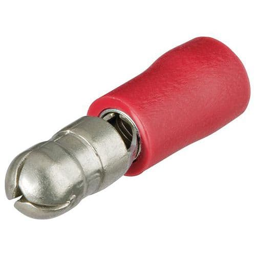 Cosses MÃ¢les IsolÃ©es Rouge Ã 3mm / 05 - 10mmÂ² - 100 PiÃ¨ces