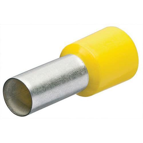 Embouts De CÃ¢bles IsolÃ©s Jaune 60mmÂ² - Longueur 20mm - 100 PiÃ¨ces