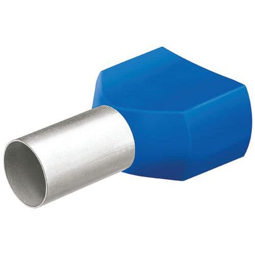Embouts De CÃ¢bles JumelÃ©s IsolÃ©s Bleu 2 X 160mmÂ² - 25 PiÃ¨ces