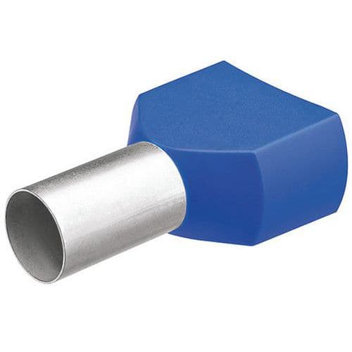 Embouts De CÃ¢bles JumelÃ©s Bleu IsolÃ©s 2 X 25mmÂ² - 100 PiÃ¨ces