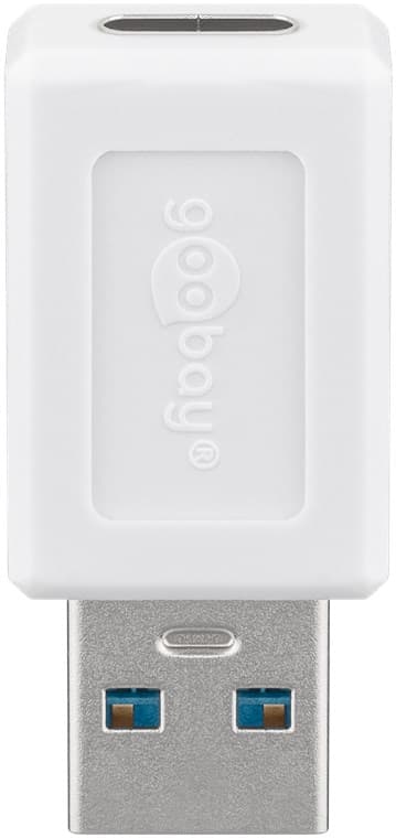 Adaptateur Goobay USB 3.0 SuperSpeed vers USB-C™, blanc - Prise USB-C™ > Fiche USB 3.0 (type A)