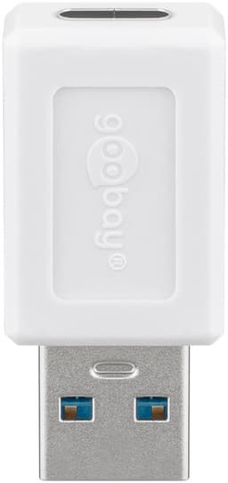 Adaptateur Goobay USB 3.0 SuperSpeed vers USB-C™, blanc - Prise USB-C™ > Fiche USB 3.0 (type A)