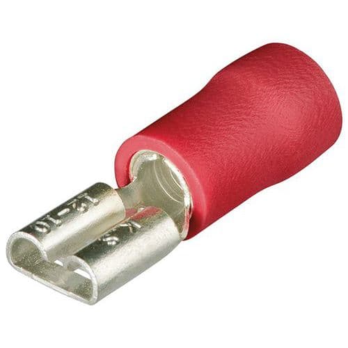 Cosse Clip Femelle Isolée Rouge 2.8 X 0.5mm / 0.5 - 1mm²