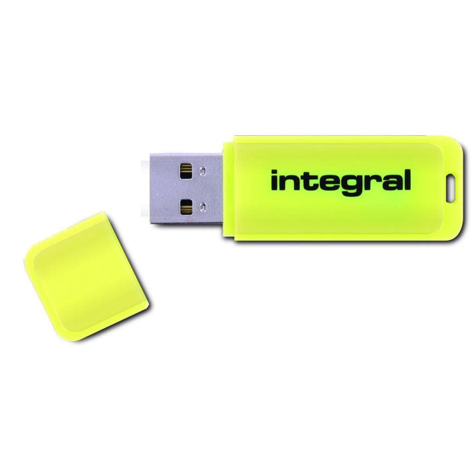 Cle usb INTEGRAL NEON JAUNE 16 GB
